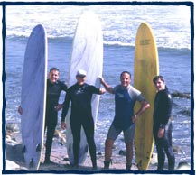 Surf lesson at Sunset beach, Pacific Palisades, California. Surfing L.A. Surf School, the best way to learn how to surf in Los Angeles.